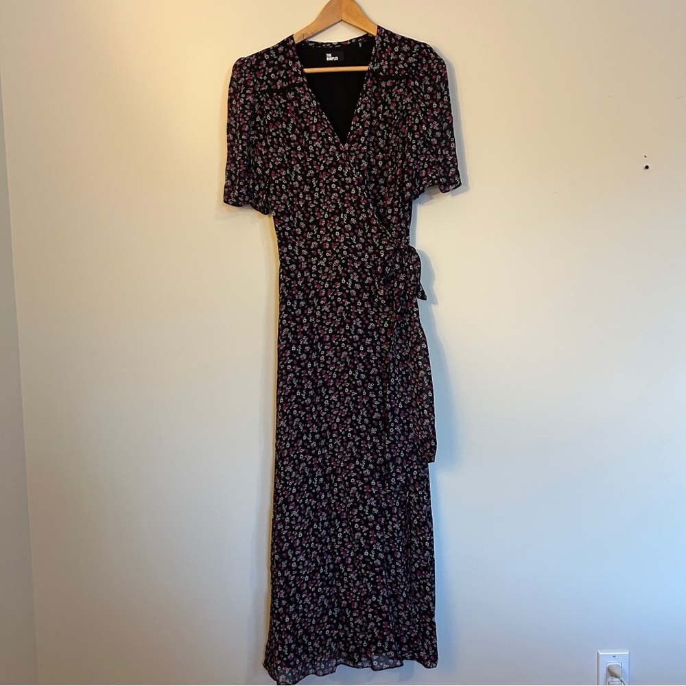The Kooples Floral Maxi Wrap Dress